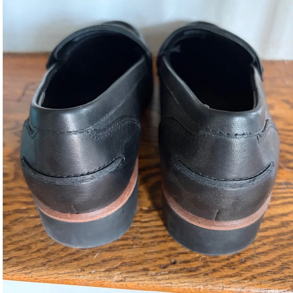 Vionic Cleo Loafer Black Leather Orthotic Penny Loafers Womens 8.5 DX 04-2025